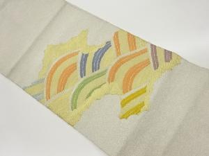 砂子綴れ青海波に雲模様織出し名古屋帯